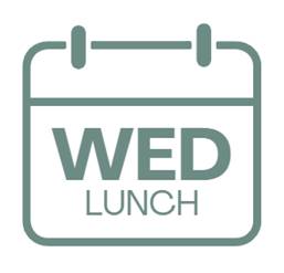 Calendar icon saying WED LUNCH